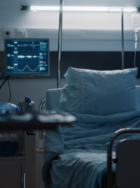 Empty hospital ward designed with medical equipment used as treatment for disease, illness, health problems. Intensive care room with medical tools, monitor, IV drip bag and oxygen tube SSUCv3H4sIAAAAAAAAClRRTW/cIBD9KxbnZYMNxvYe06RNq0bKLYdsFY0Bx2hZWAFOVa32v3fwJpV6G5h58z7mTEZIVpHdmVjnlpQjZBs82bENicZrE9fyPXLJ1spom0O04NbXCFnNHo6G7Pzi3GVDUoa8JJPKxtMcctCLxy7HloJs3hB7bX7wvpzLP9mRBwMuzwqiuXlEEoUMuG0ZsfVokzLOgTdhSeSy+YTcLtZp69/SzU/w+gjxkP5hvnsdQiSXXxsCb8arP8h5QRHROAOrvhcCvFVt202UdcNAhdSCDiAUZZMRdTMMvNUdLmy1gEaMHeWa91SIjtNBmoH2qu36fpRGDA2OcVDdBEbSVuqRiq5TdIR2pKBbZoDD2HQ1QTmH39nEY8kA5cCibShxvAd0nK5BnaJVaOs6EfJcjoCew+JzRB8EyVwIJxgdJjshzGzIDCnhgP74KHHjNcPxusSHXCwXpMYrYFVzlCNqWctG9ELKujhN6/Fmi8BCdC5ZHm3OBtf+d05ESdaj+7pkiuPqYPWHJYvDRIy86bliVDLAzKZGU0y2pZPuxACNFLwfkXA5uQA6lwQQOYV4XA8bIWFGq01M5QR5xs/73X5fb6vnEA8YTvVU1KT9vuPDtvp6Xz2EdLIZXPUMUVe0unWgDtVdUOhlBd4Fb/b7W8aaV9ayng2CvX5hndwy1vO2boftj6dv5PIXAAD//wMAUHjPyxIDAAA=